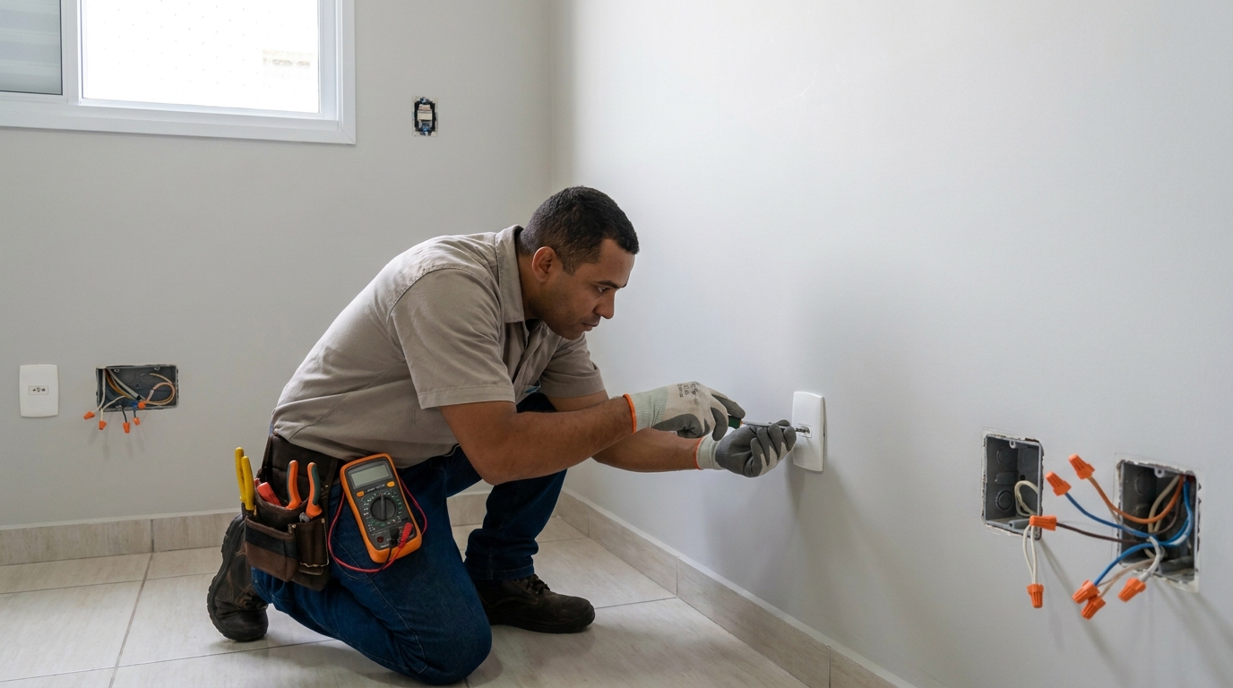 Instalacao de tomada e interruptor em Carapicuíba‑SP
