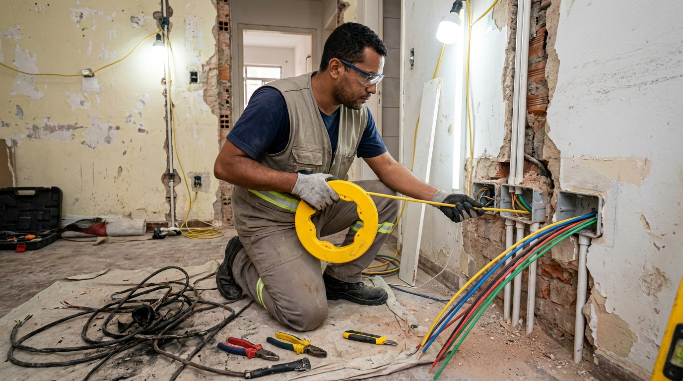 Troca de fiacao eletrica profissional em Carapicuíba‑SP